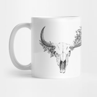 INK - Skull and Flowers Mug